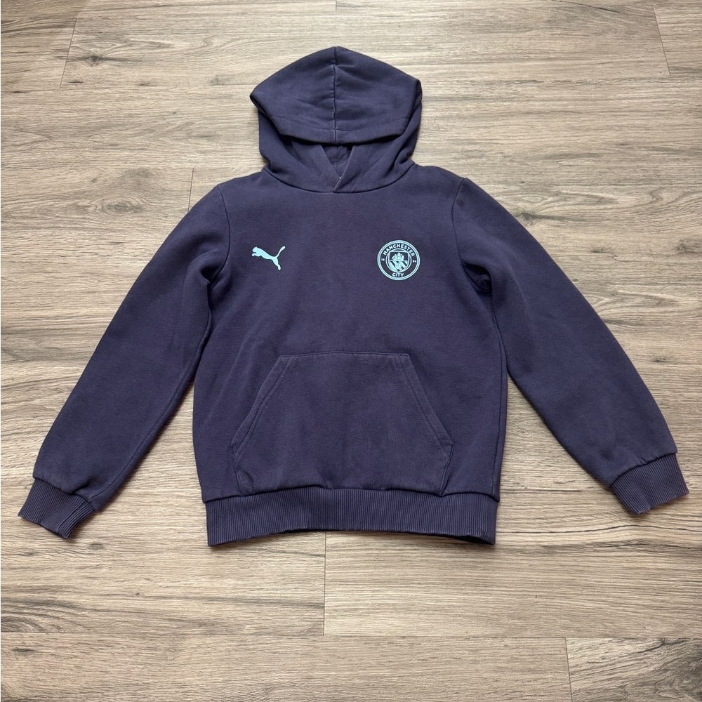 🩵 Puma x Manchester City Hoodie – Size 9–10Y